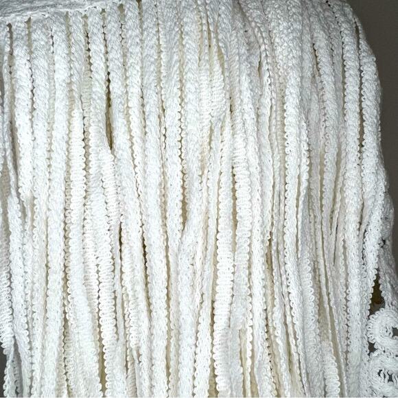 Jonathan Simkhai White Alisa Lace Fringe Halter Bridal Midi Dress Size 6 - Picture 12 of 14